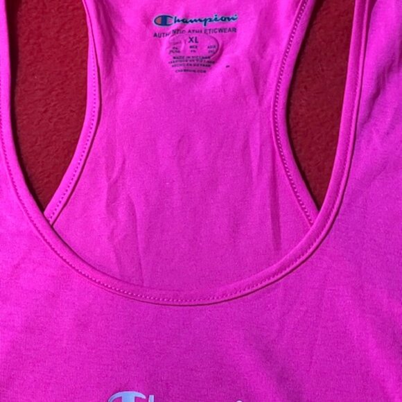 Lot of 2 Champion Women’s Athletic Tank Tops Size XL NWT – Pink & Blue–Racerback - Picture 4 of 11